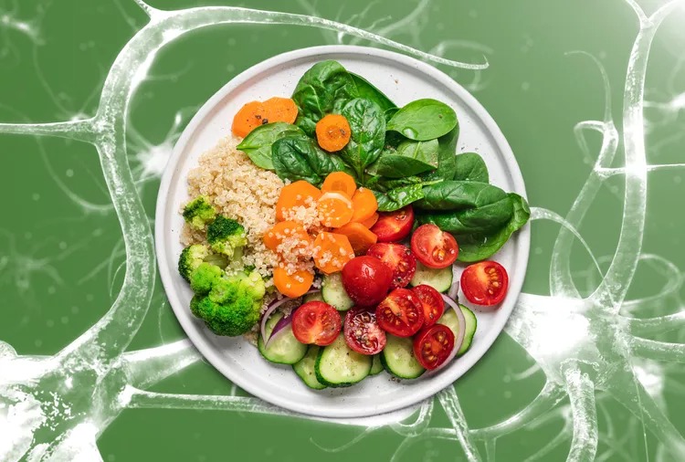 Plate of healthy food