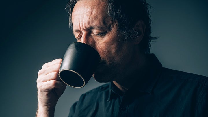 Man drinking coffee