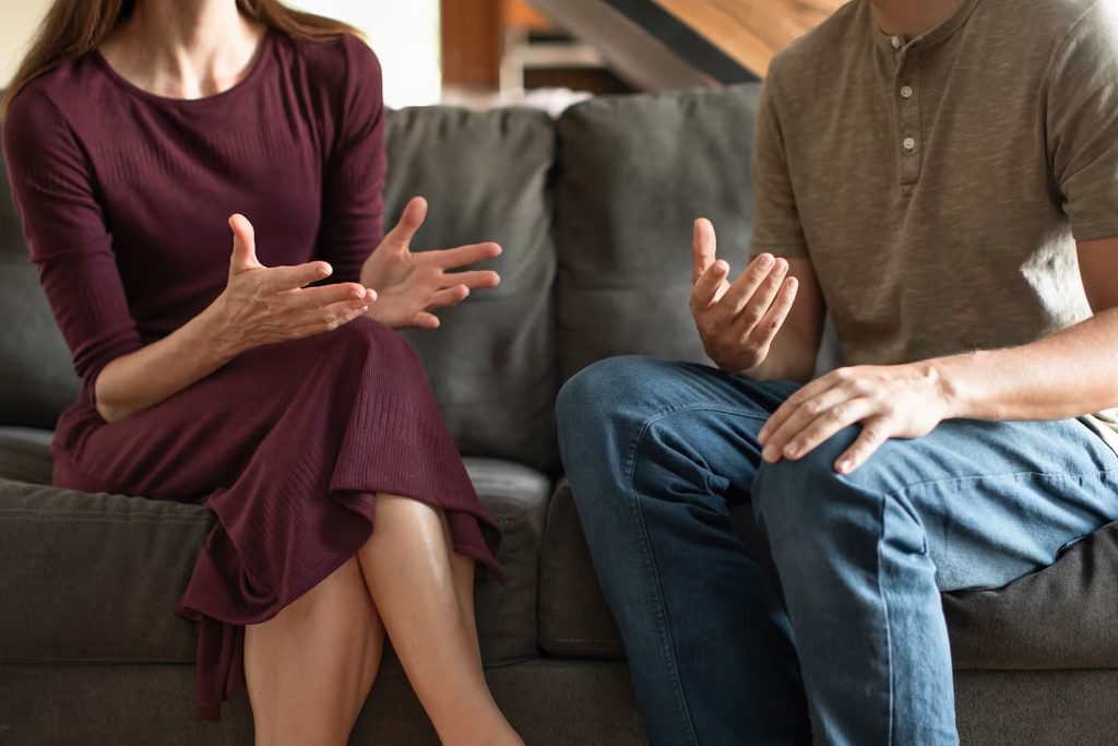 Couple arguing