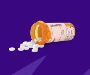 Spilled bottle of medication